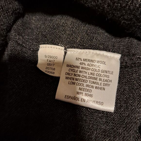 Club Room Merino Wool Blend Sweater Mens Size L Gray Long Sleeve V Neck Pullover - Picture 4 of 8